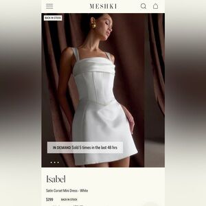 Meshki Elegant White Strap Mini Dress